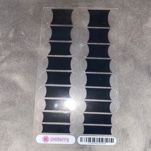 Jamberry Nail Wraps Full Sheet — Black Tip Short $5